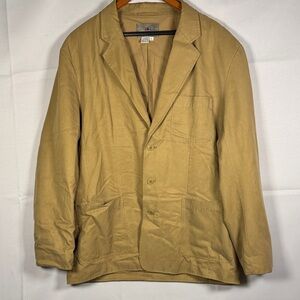 The Territory Ahead Tan Silk/Cotton blend barn jacket size XL
